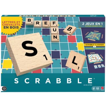 Scrabble Classique - 2 Jeux en 1 - Version Bois